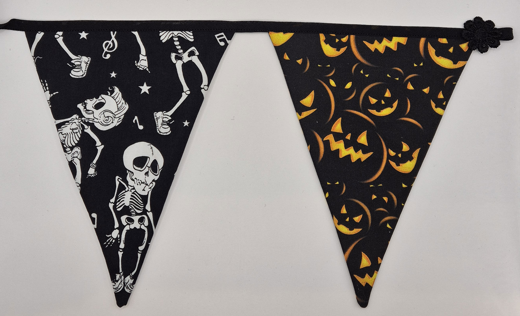 Dancing Skeletons and Pumpkins Bunting