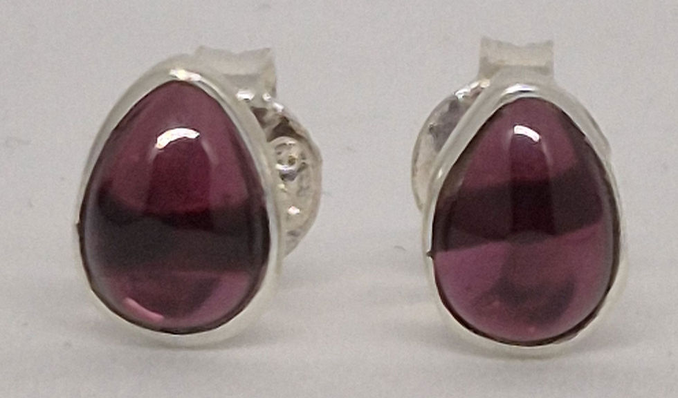 Thumbnail: Ruby Teardrop Studs Silver