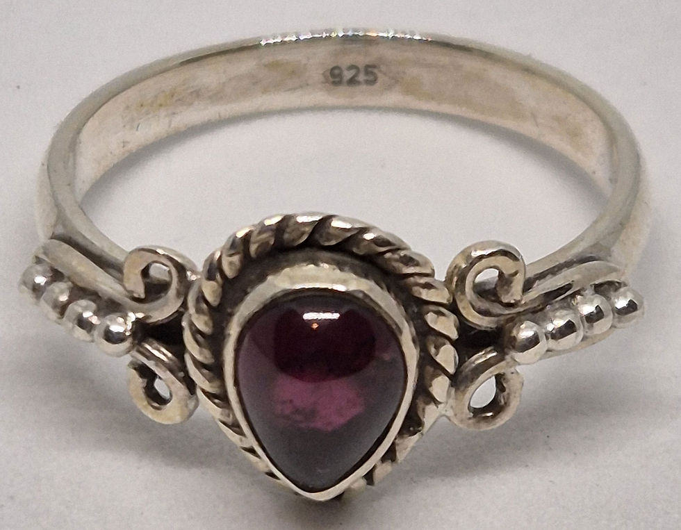 Thumbnail: Teardrop Amethyst Decor Ring