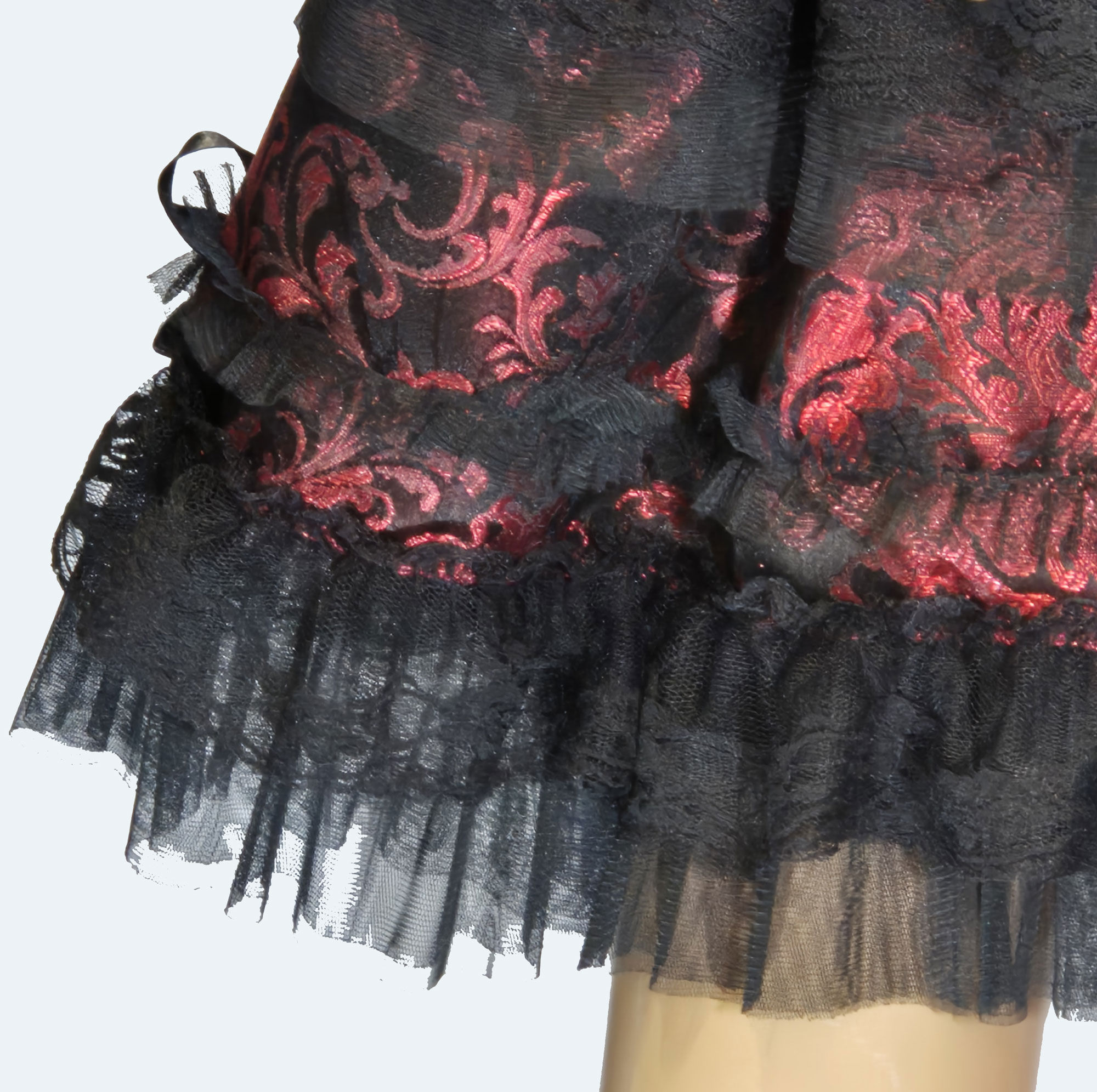 Lolita Mini Skirt Red King Brocade