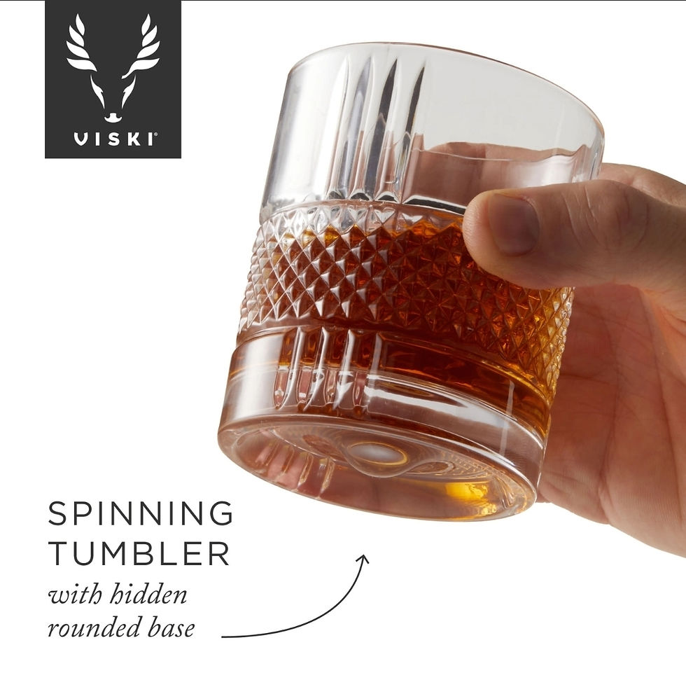 Thumbnail: Revolve Crystal Spinning Scotch Rocks Glass