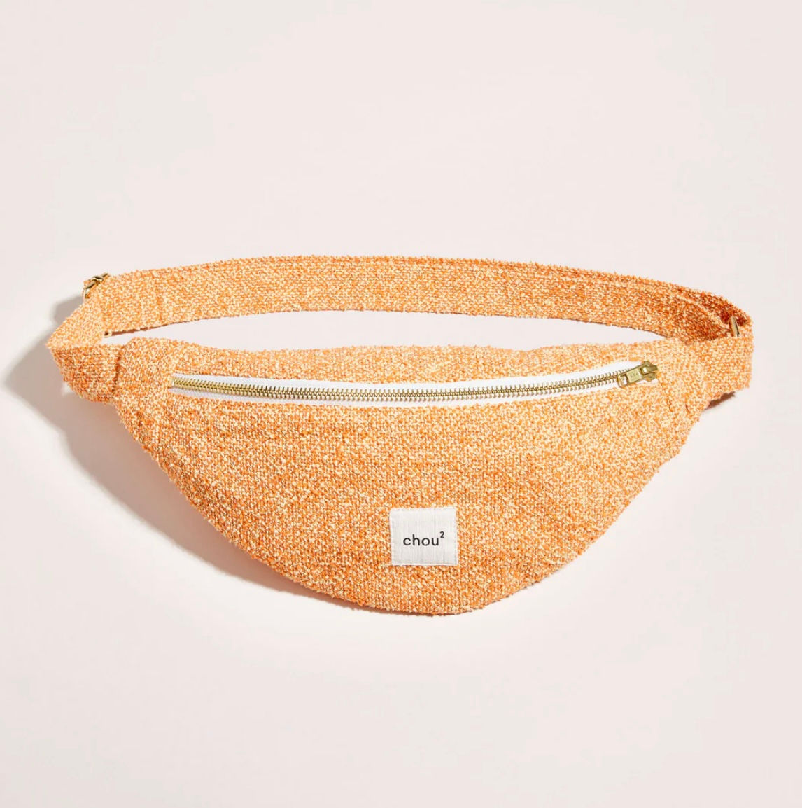 Sac Banane en tweed orange 