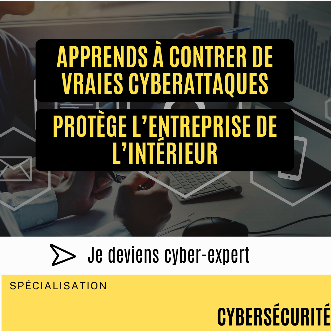ESCCOT propose une formation cybersécurité : analyse d’attaques réelles, sécurisation entreprise, sensibilisation sécurité employés.
