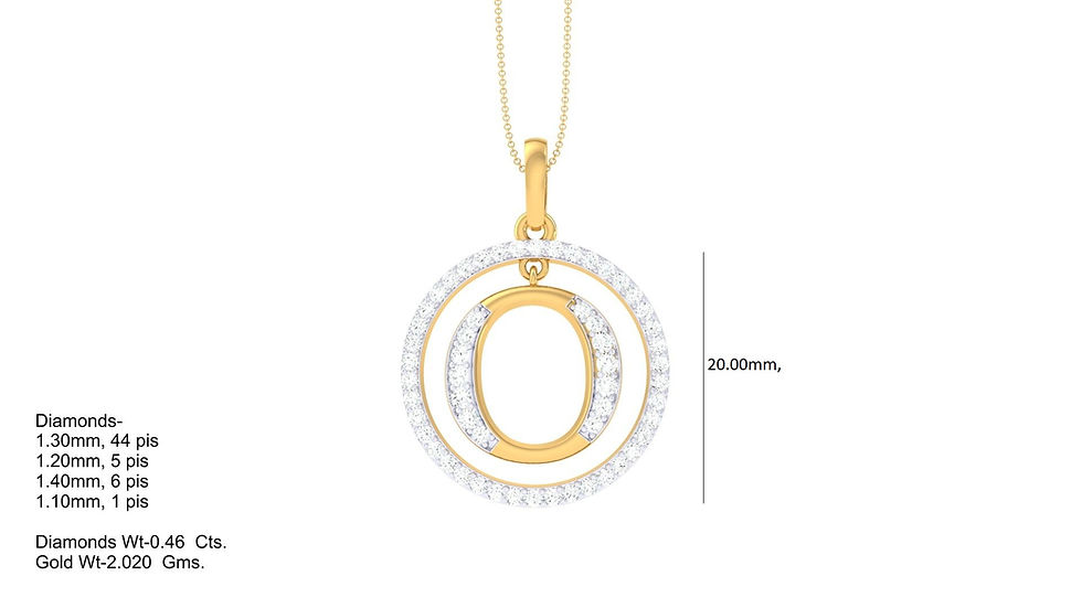 Thumbnail: Letter Pendant A-Z 26 (A-O)