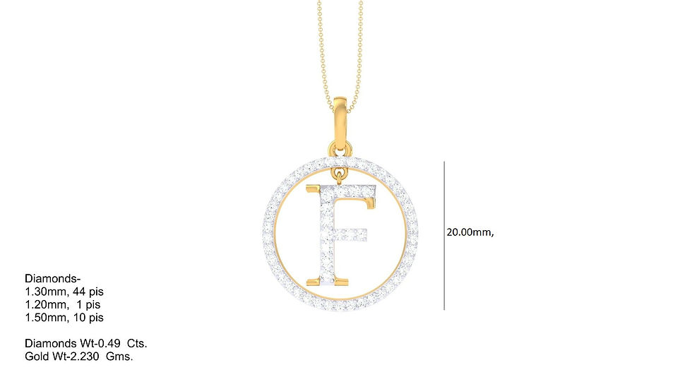 Thumbnail: Letter Pendant A-Z 26 (A-O)