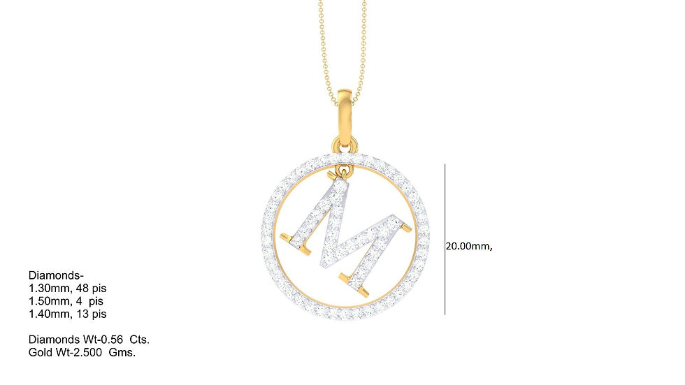 Thumbnail: Letter Pendant A-Z 26 (A-O)