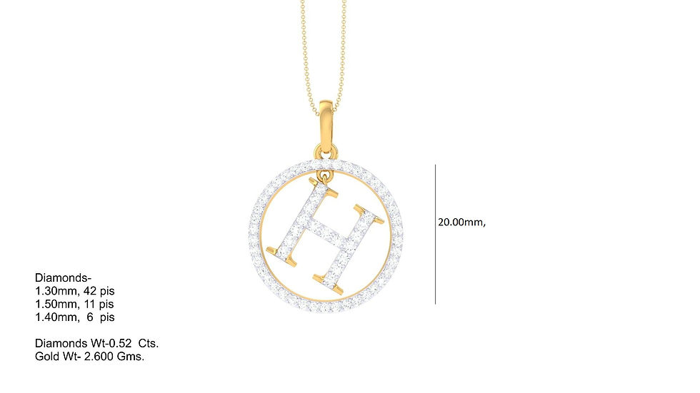 Thumbnail: Letter Pendant A-Z 26 (A-O)