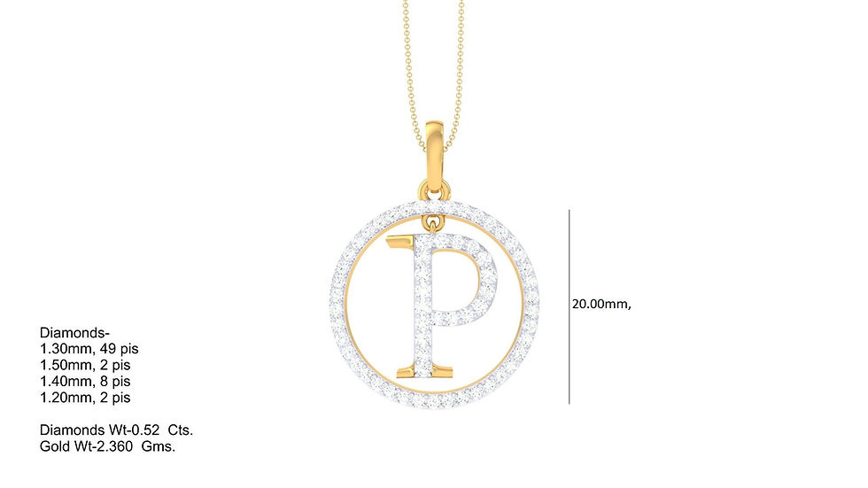 Letter Pendant A-Z 26 (P-Z)