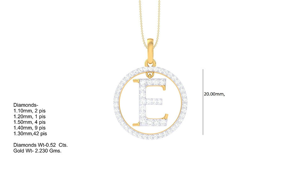 Thumbnail: Letter Pendant A-Z 26 (A-O)