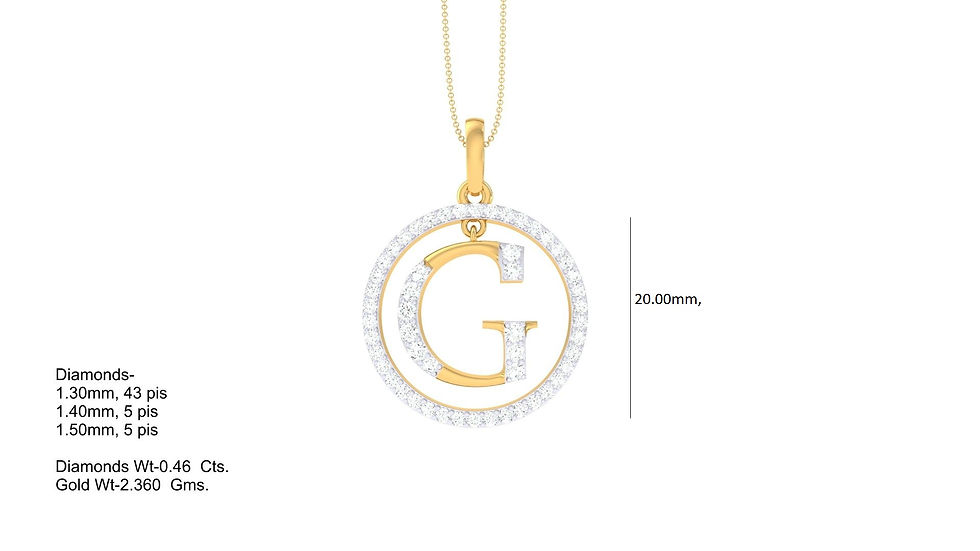 Thumbnail: Letter Pendant A-Z 26 (A-O)