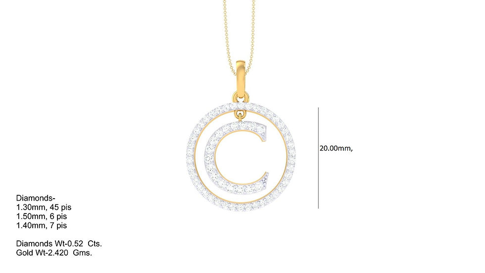 Thumbnail: Letter Pendant A-Z 26 (A-O)