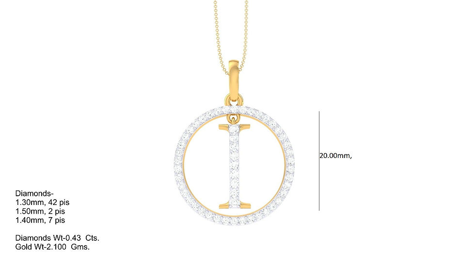 Thumbnail: Letter Pendant A-Z 26 (A-O)