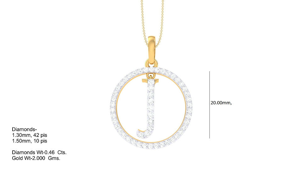 Thumbnail: Letter Pendant A-Z 26 (A-O)