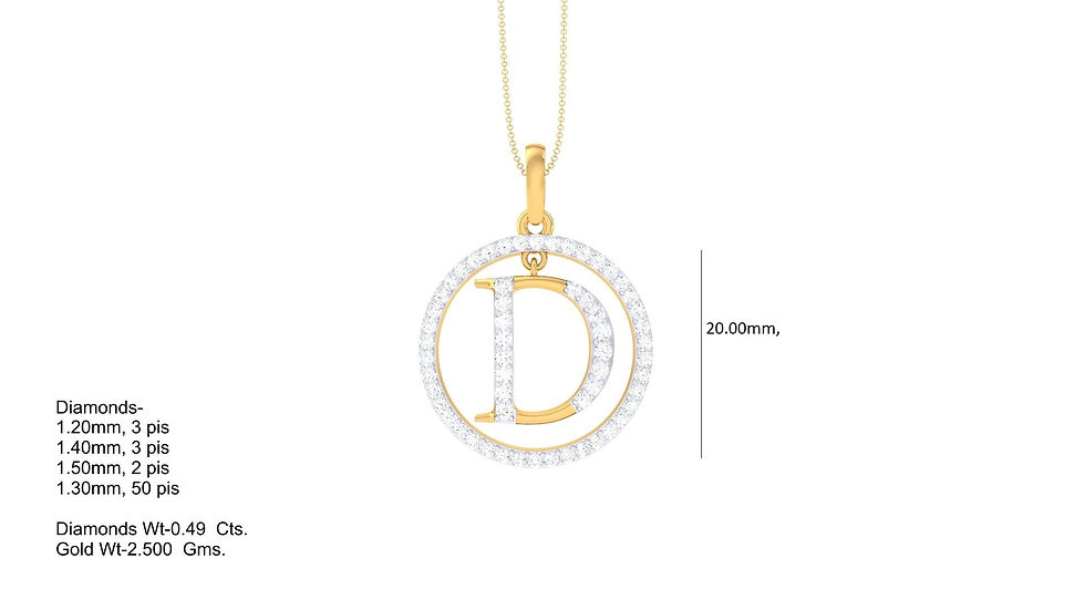 Thumbnail: Letter Pendant A-Z 26 (A-O)
