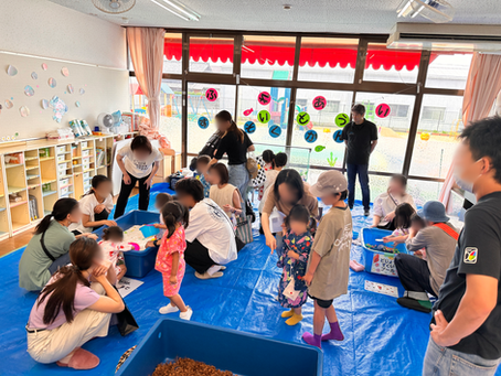 滋賀県彦根市稲枝ふたば保育園での移動水族館