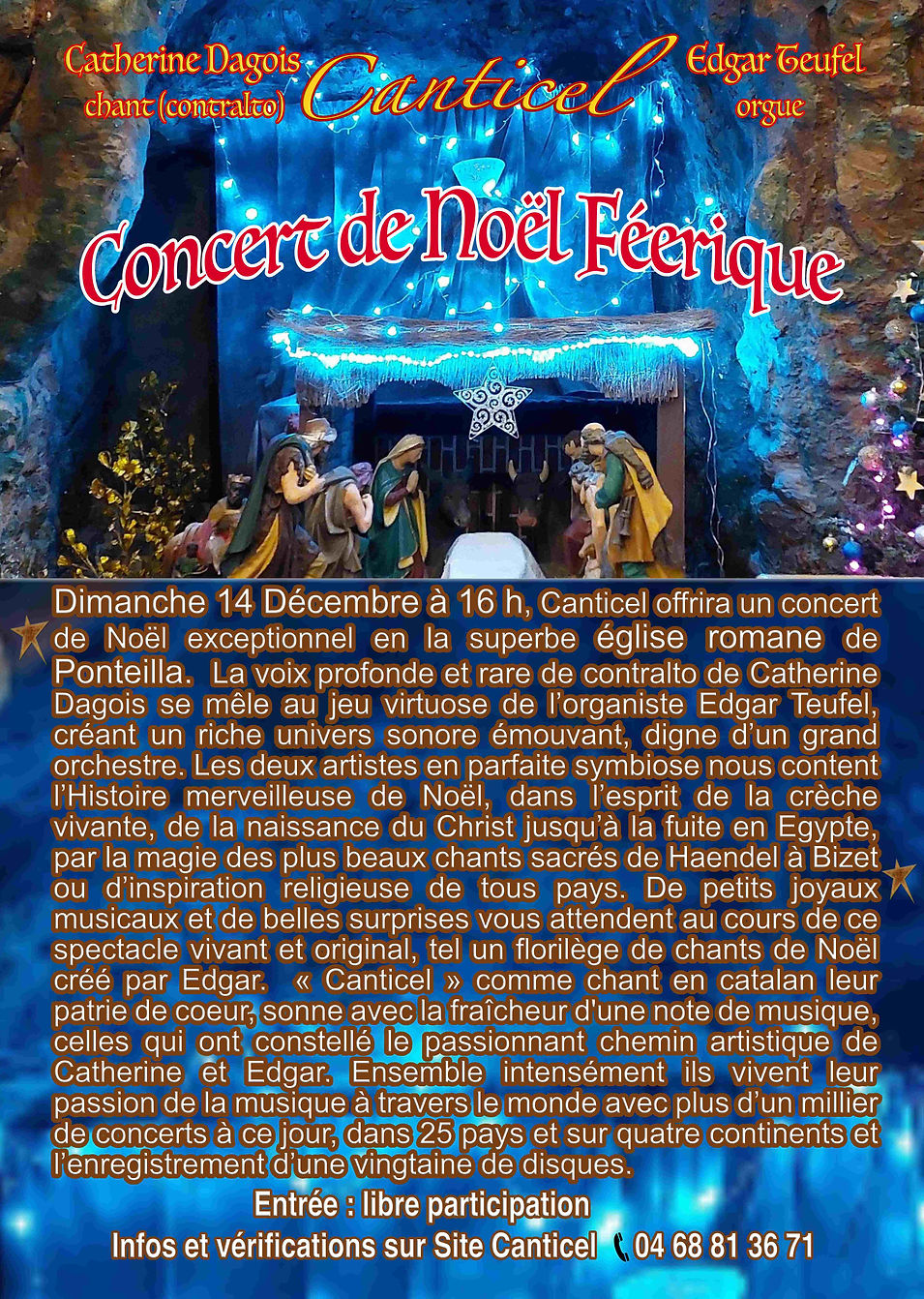 Duo Canticel Concert de Noel Eglise de Ponteilla 14 decembre 2025