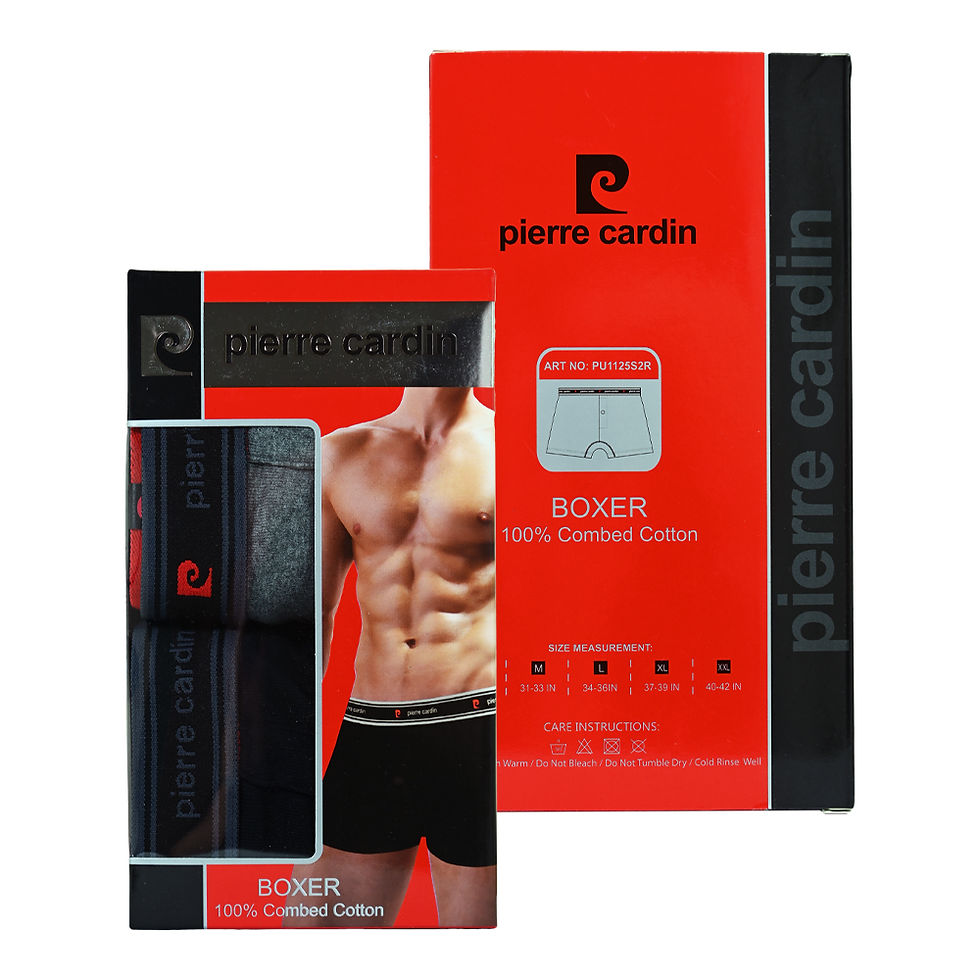 Pierre Cardin| 2 Piece Pack 100%Combed Cotton Boxer