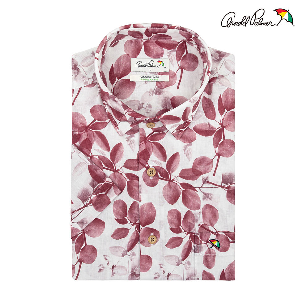 Thumbnail: Arnold Palmer Viscose Linen Casual Printed Shirt