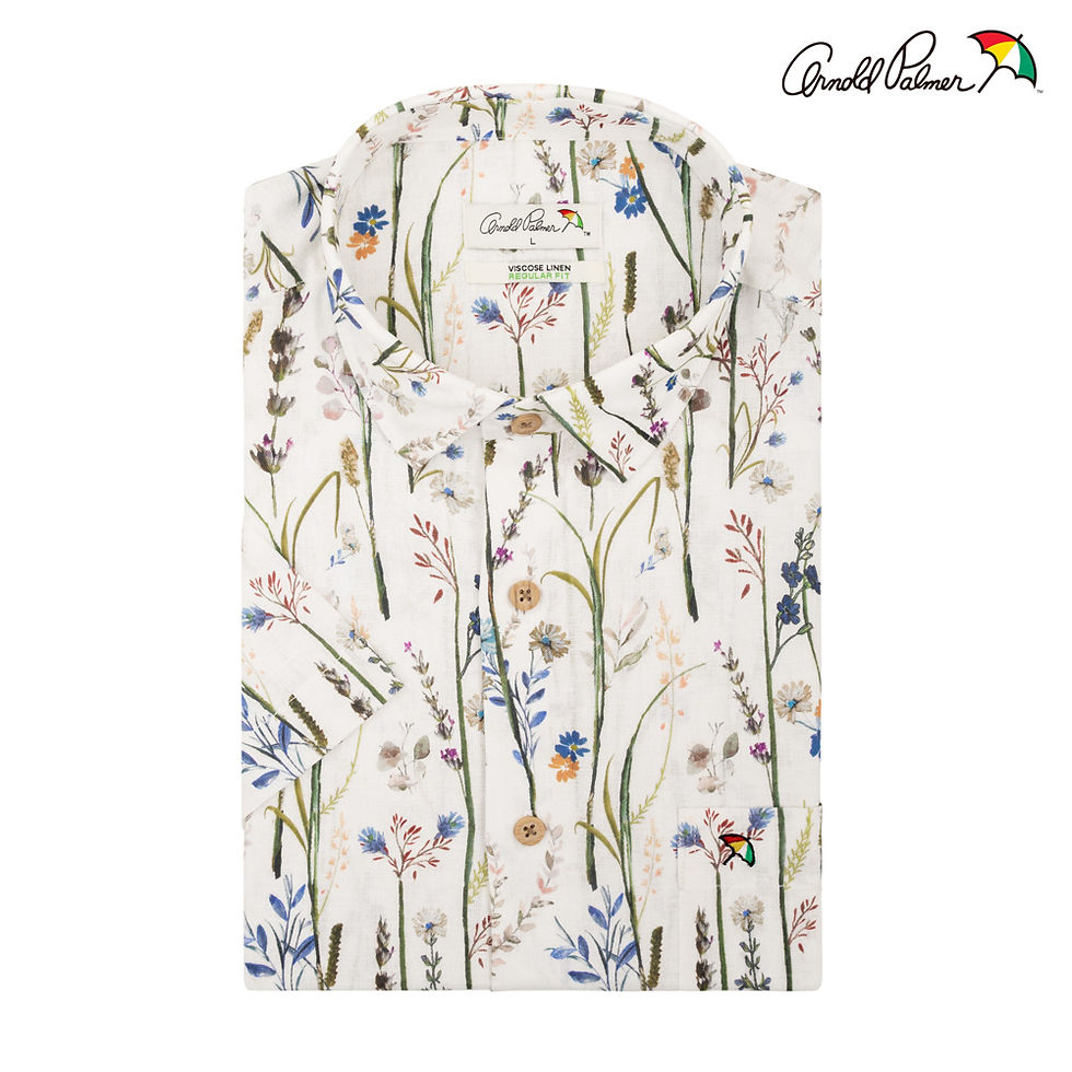 Thumbnail: Arnold Palmer Viscose Linen Casual Printed Shirt