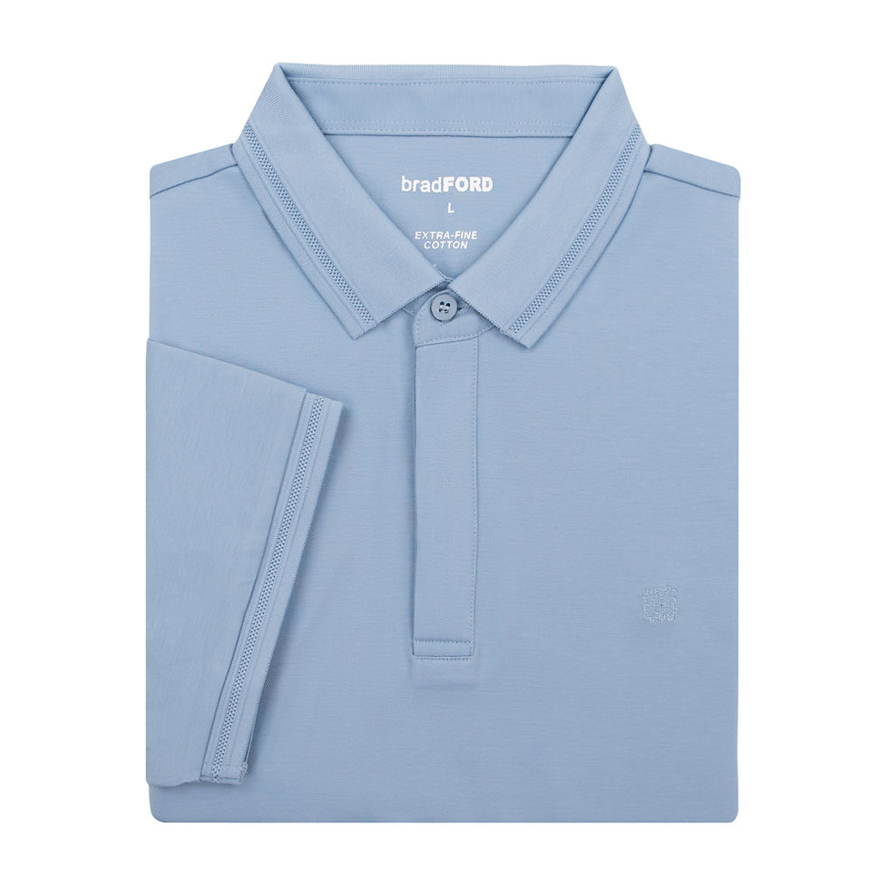 Thumbnail: bradFORD Men's Extra-Fine Cotton Casual Polo Shirt
