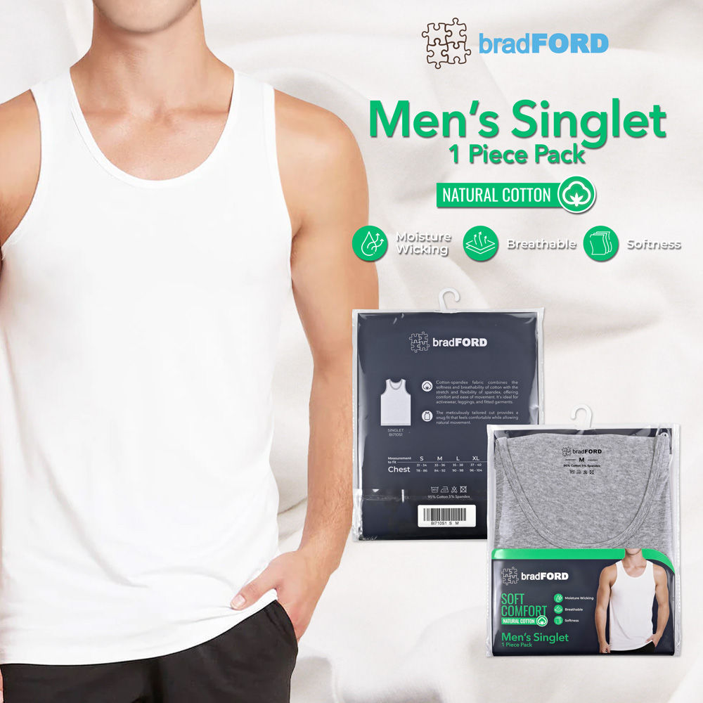 bradFORD Soft Cotton Blend Men's Singlet/Inner wear