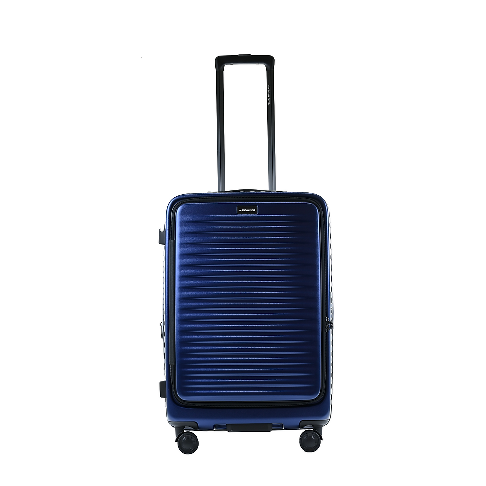 Thumbnail: (Black Zipper)American Flyer Top Opening Polycarbonate Expandable Trolley Case