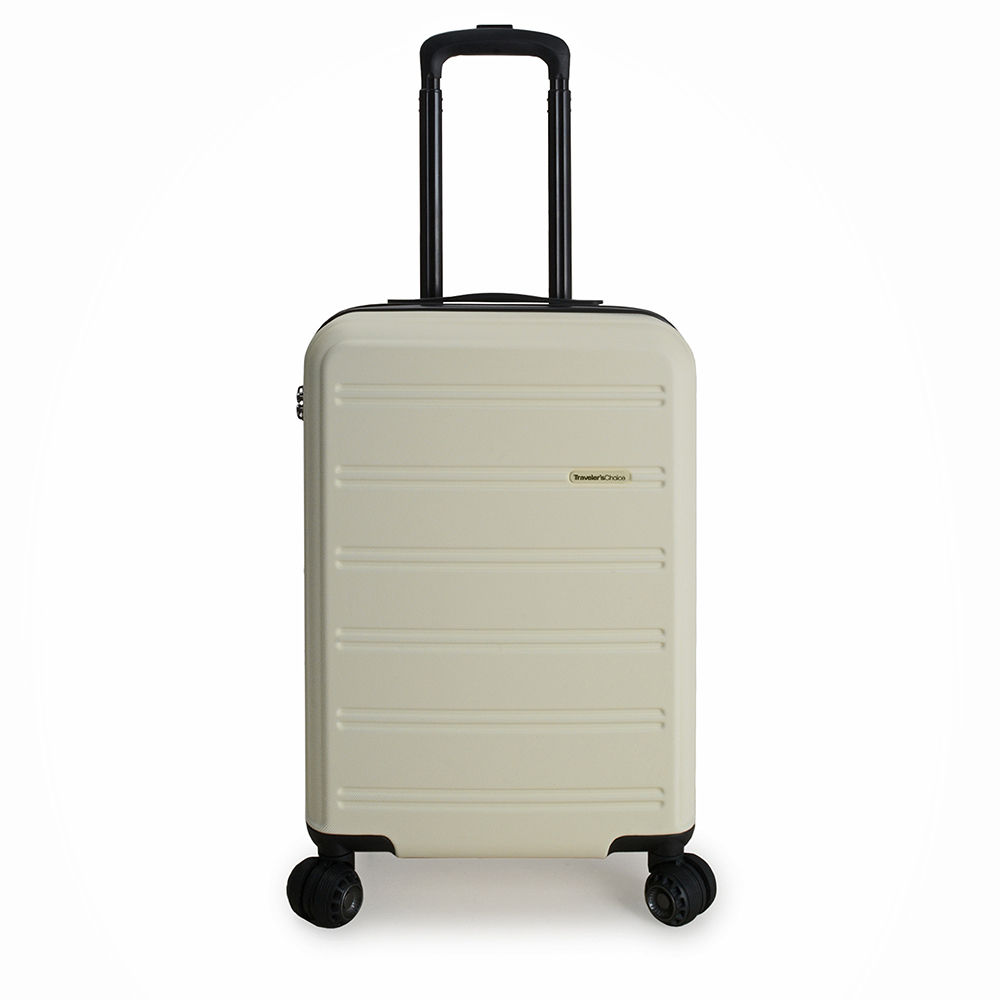 Traveler's Choice AUCKLAND Expandable Trolley Suitcase-LIGHT YELLOW