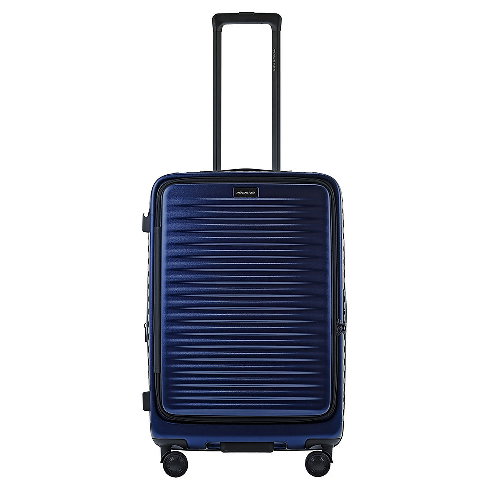 Thumbnail: (Black Zipper)American Flyer Top Opening Polycarbonate Expandable Trolley Case