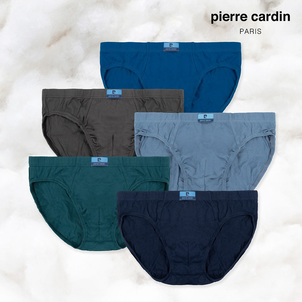 Thumbnail: Pierre Cardin 5IN1 100% Cotton Hipster Briefs