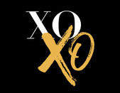 "XoXo" Haylo Indigo Design T-shirt