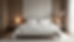 Eye-level view of a modern bedroom with decorative wall paneling behind the bed