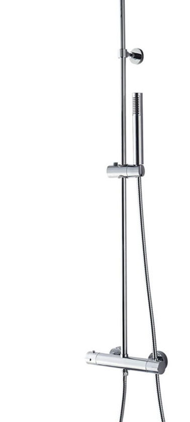 Wiesbaden Caral eco thermostatische regendoucheset opbouw chroom