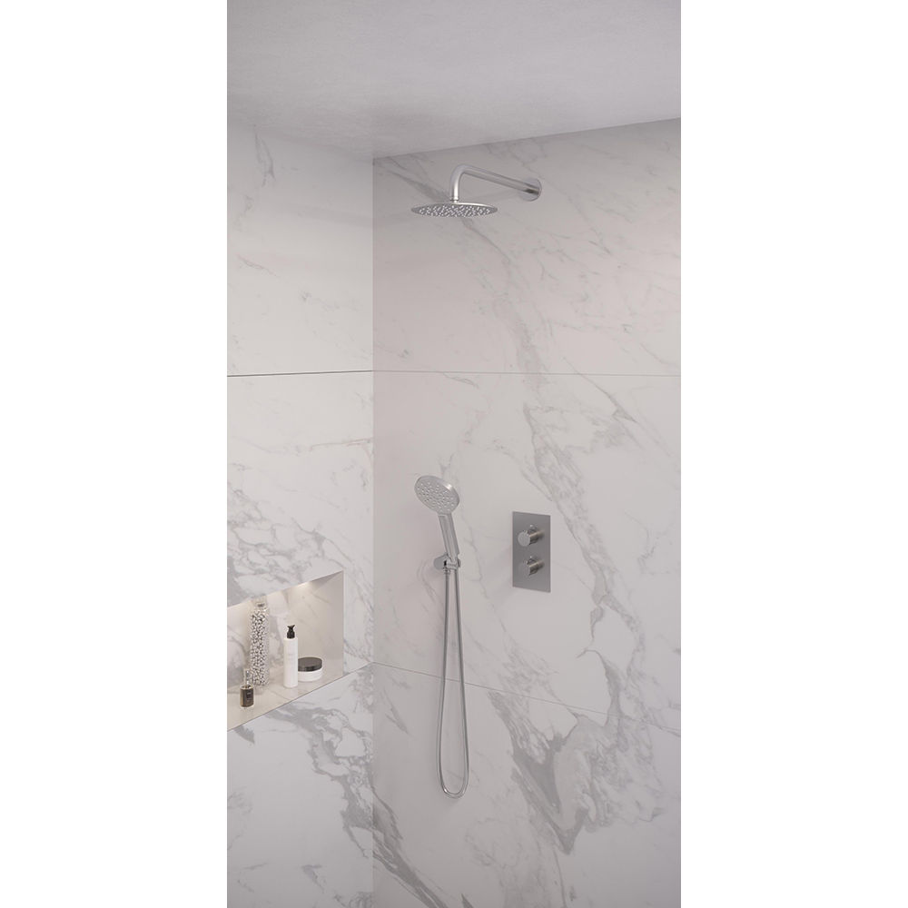 Brauer Inbouwset 33 Thermostatische Regendouche Ø200 met Brushed Edition