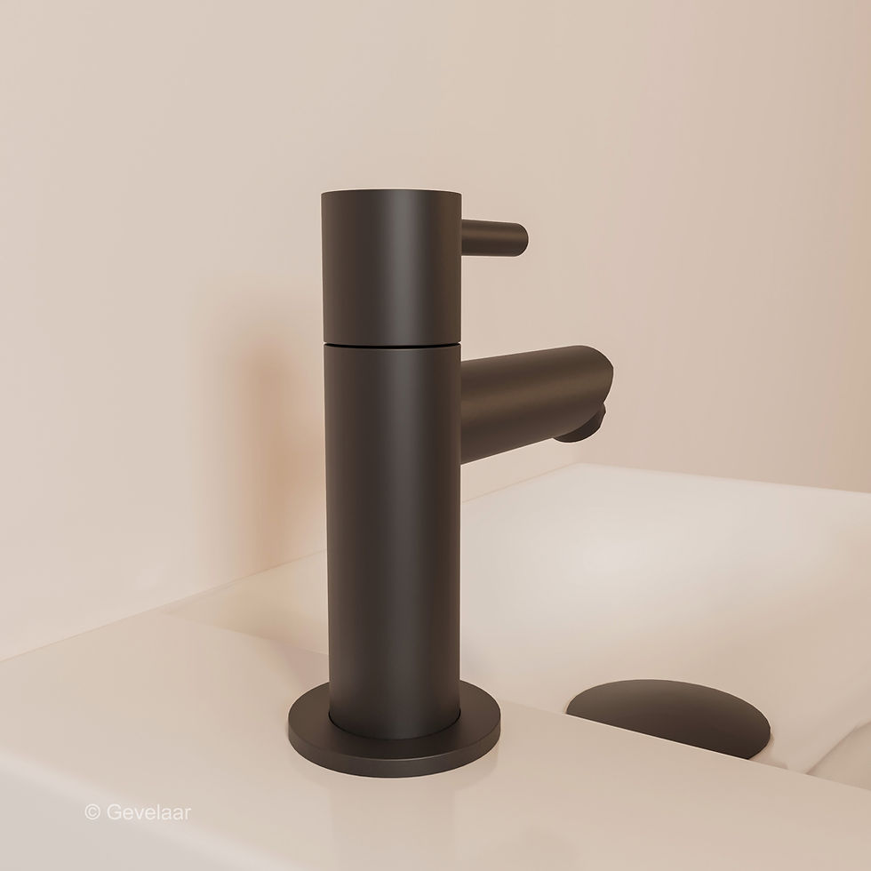 Thumbnail: Tanaro Amaro Premium opbouw fonteinkraan recht mat zwart