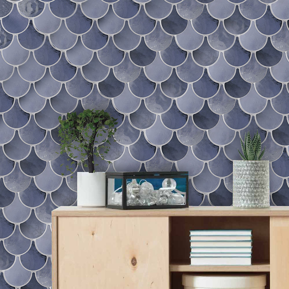 Scalux Blauw Visschub Wandtegels