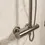Thumbnail: Wiesbaden Caral thermostatische regendoucheset opbouw geborsteld staal