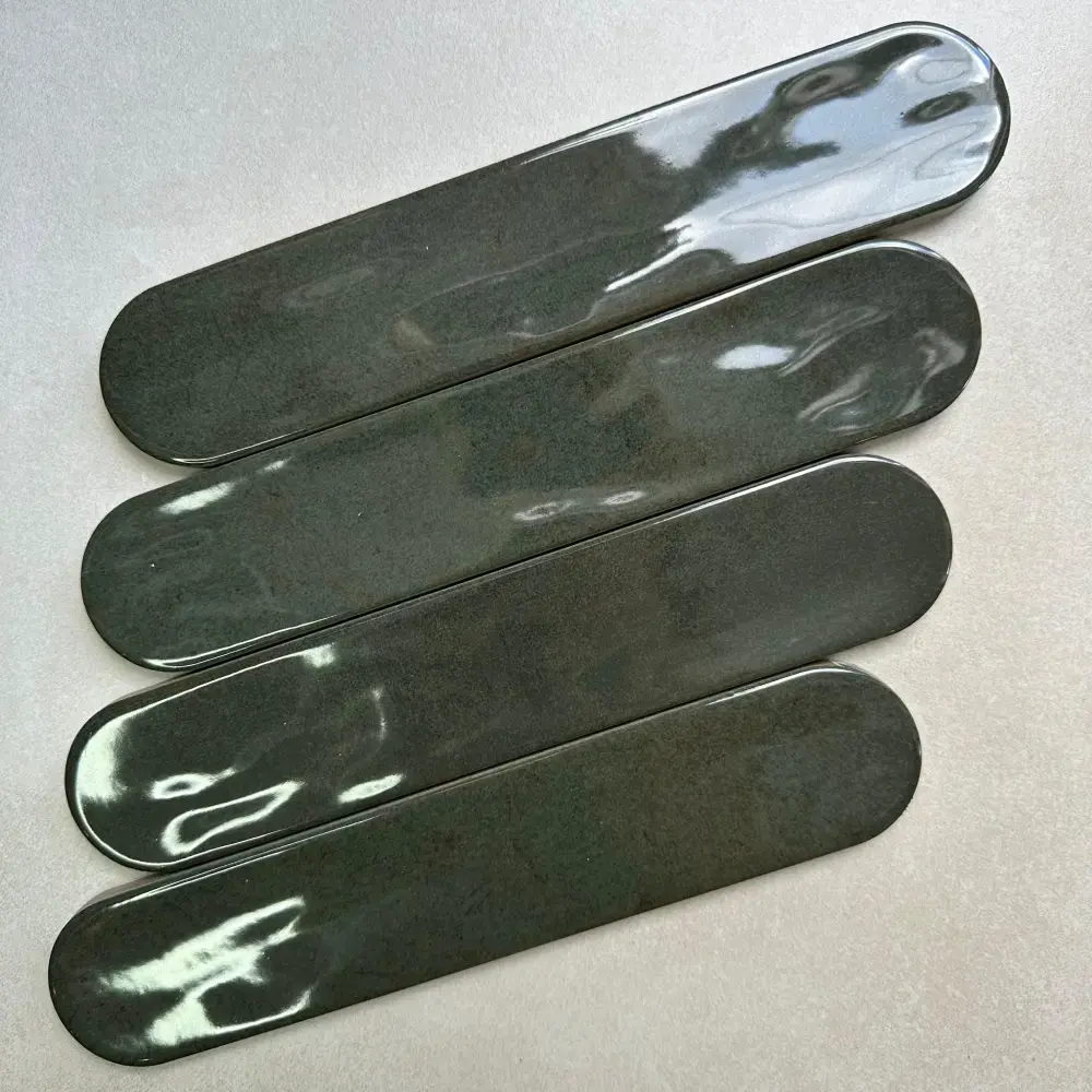 Geo Materika Green ovale handvorm wandtegel 5x25