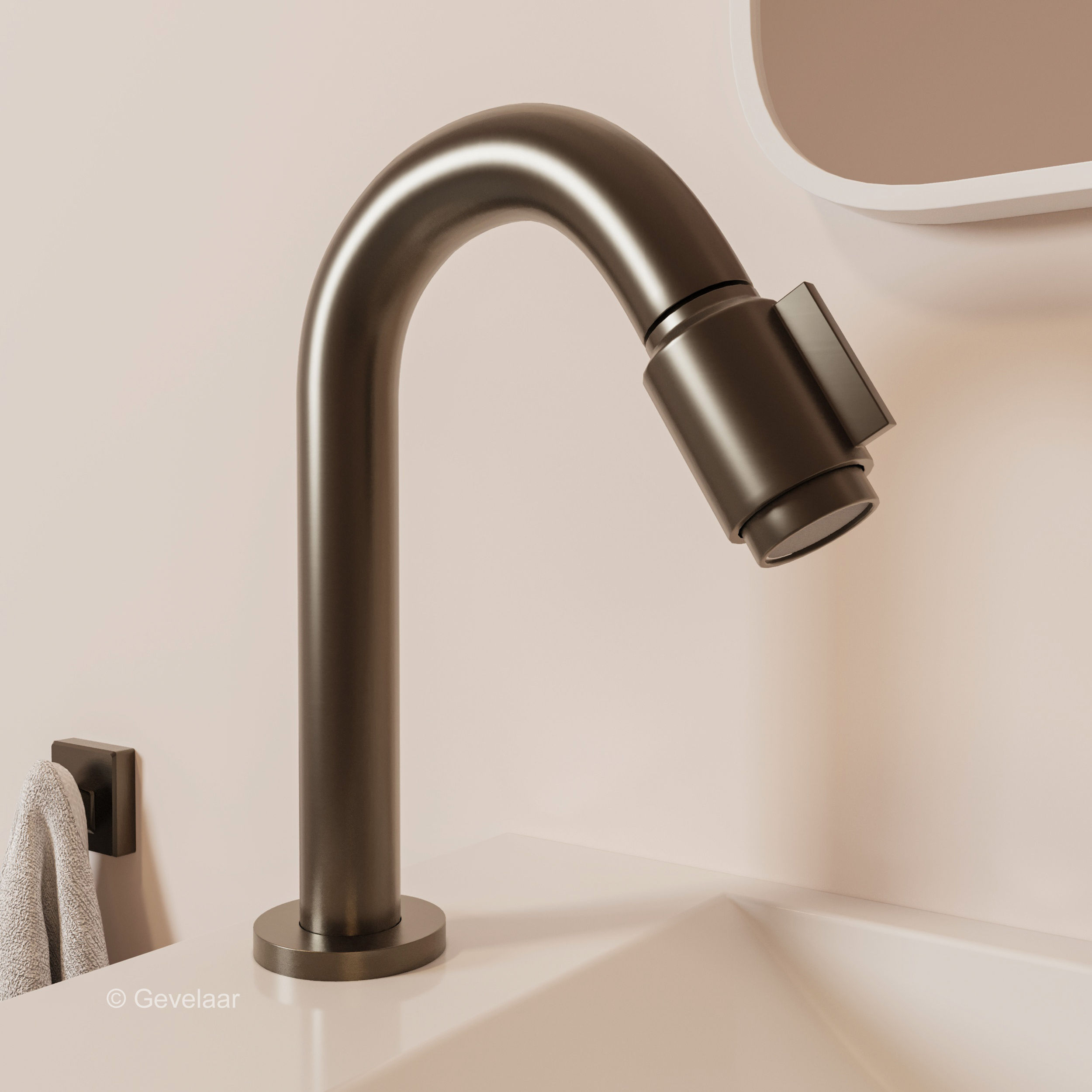 Wiesbaden Victoria fonteinkraan 1/2" gunmetal PVD