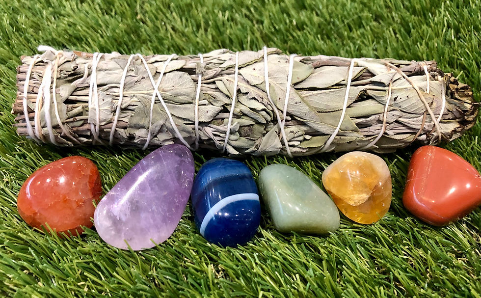 Thumbnail: Chakra Crystals - Set Of 7 Chakra / Reiki Healing Stones