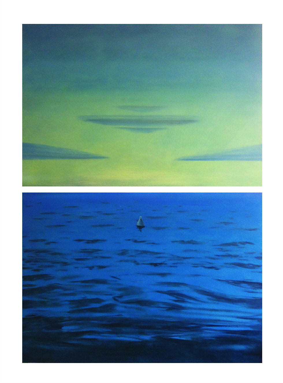 Boa olio su tela (dittico 70 x 100 _ due tele da 50 x 70) 2016