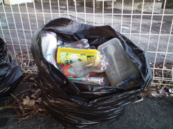 Déchets jetés à même le sol,