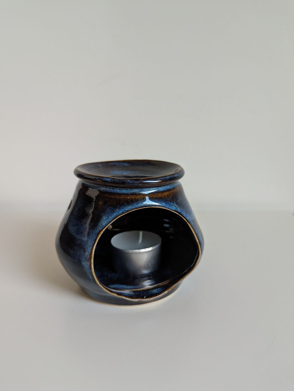 Handmade blue wax burner