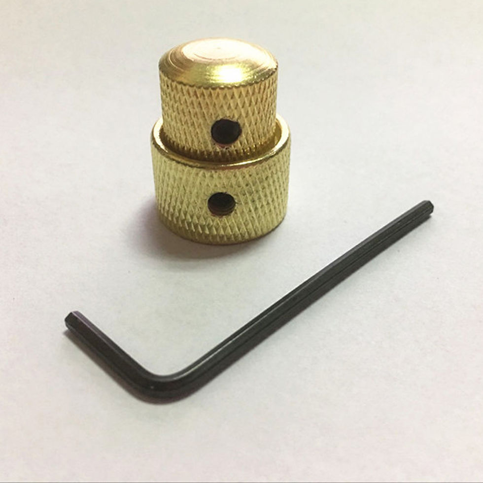 Thumbnail: Electric Guitar Double Metal Volume Knob Bass Double Layer With Hole Tone Button