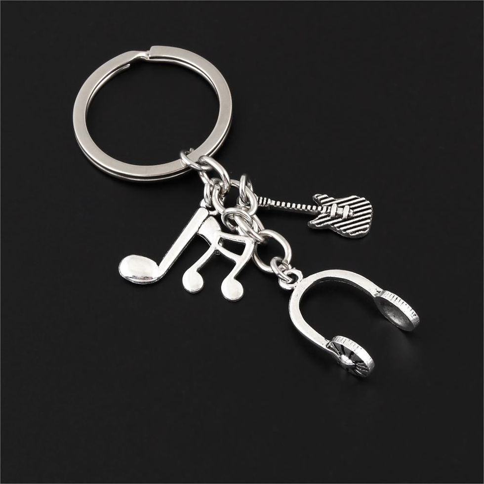 Thumbnail: Headphone, Music Notes, Guitar Keychain