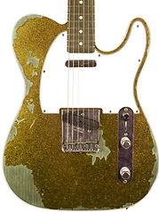 custom relic tele electric guitar gold