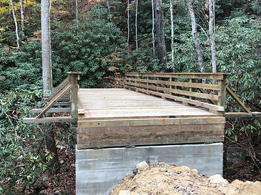 bridge over creek under construction