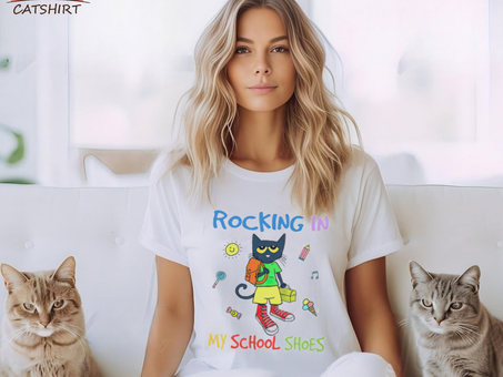 Cat Back to school rocking in my school shoes shirt