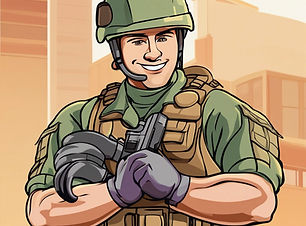 Commercial exterior cleaning services animated in color ways of the military.jpg
