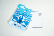 Pop-up Event Mailer for a Zoo with envelope