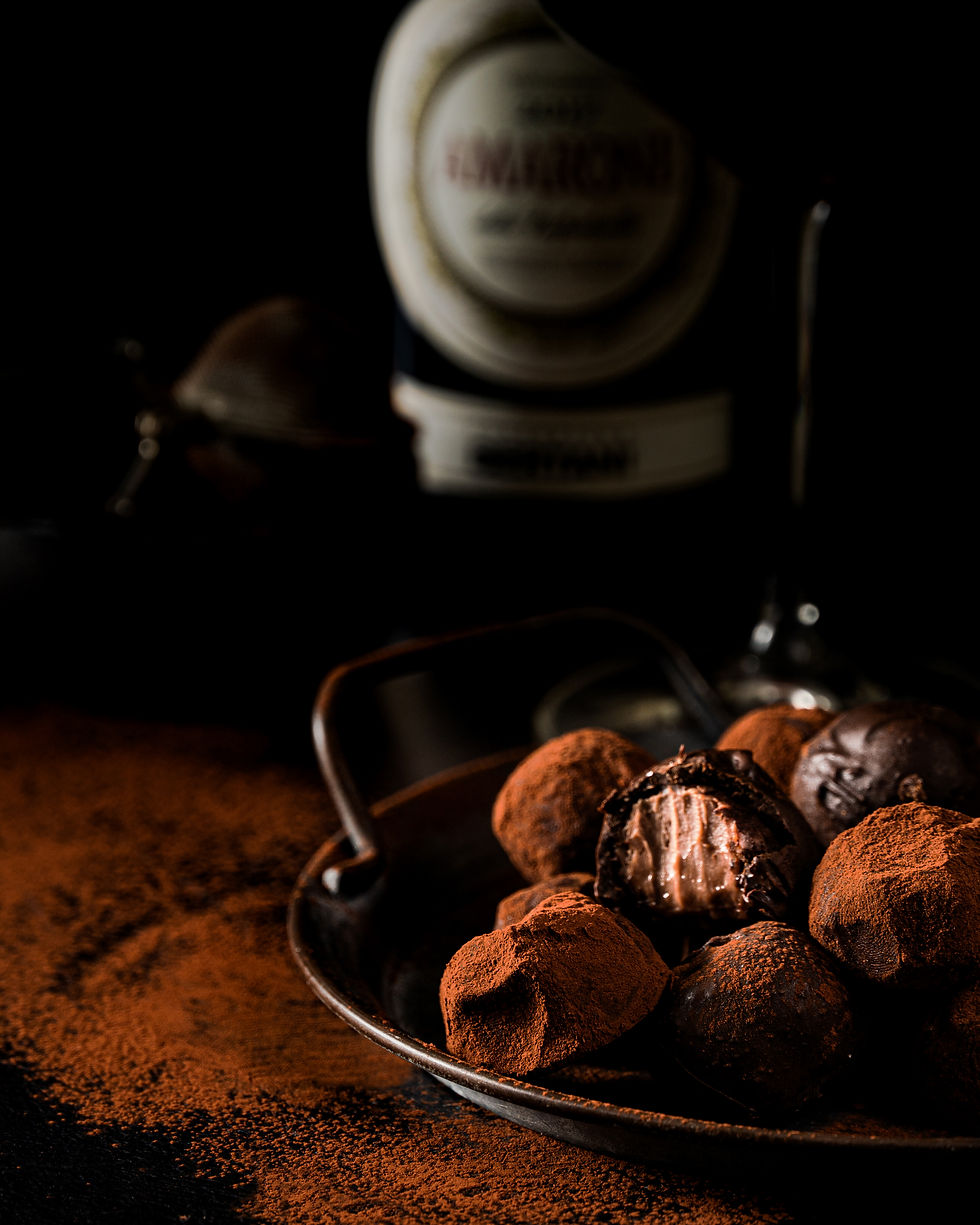 Čokoládové truffles s červeným vínem